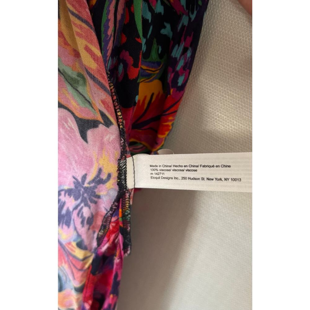 Eloquii Floral Print Puff Sleeve Duster Kimono Cover Up 18/20 - Picture 7 of 8